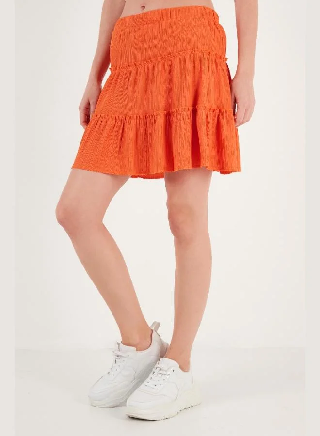 Lela Lela Elastic Waist Mini Short Skirt Women's SHORT SKIRT 5865038