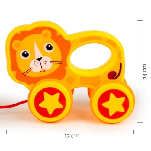 Ratna's Jazz Gift Set, 2-in-1 Baby Toys with Pull Along Lion and Rattling Ball, New Born Toys for 6 Month+ Old Baby - Image 5