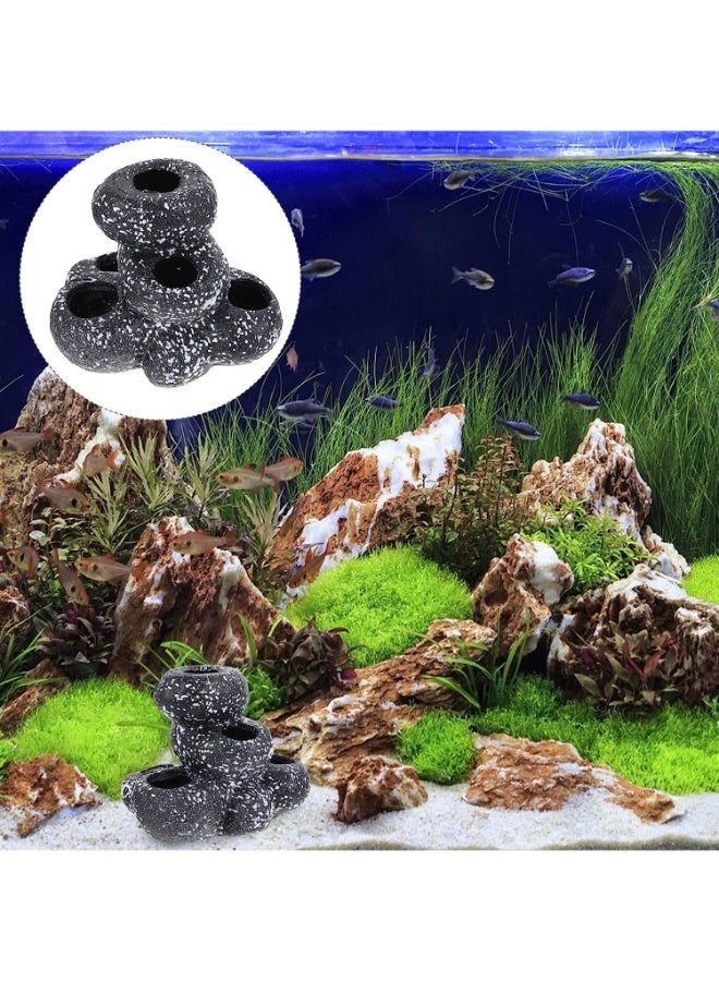 Aquarium Ornament Hideout Shelter 5 in 1 | Resin Decoration for Fish Tank - Image 3