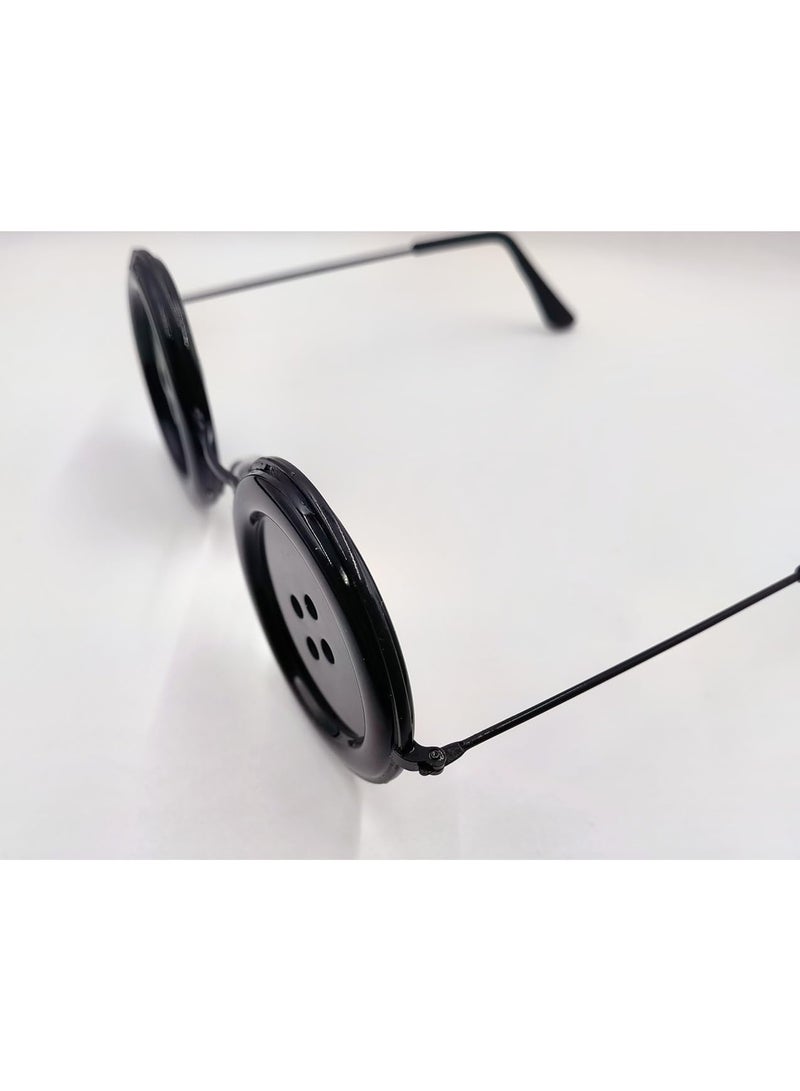 TFiOXL 4 Pcs Accessories Fit for Cosplay Costume, Button Eyes Glasses, Key Necklace, Hair Clip, Green Stone Set for Girls and Boys - Image 4