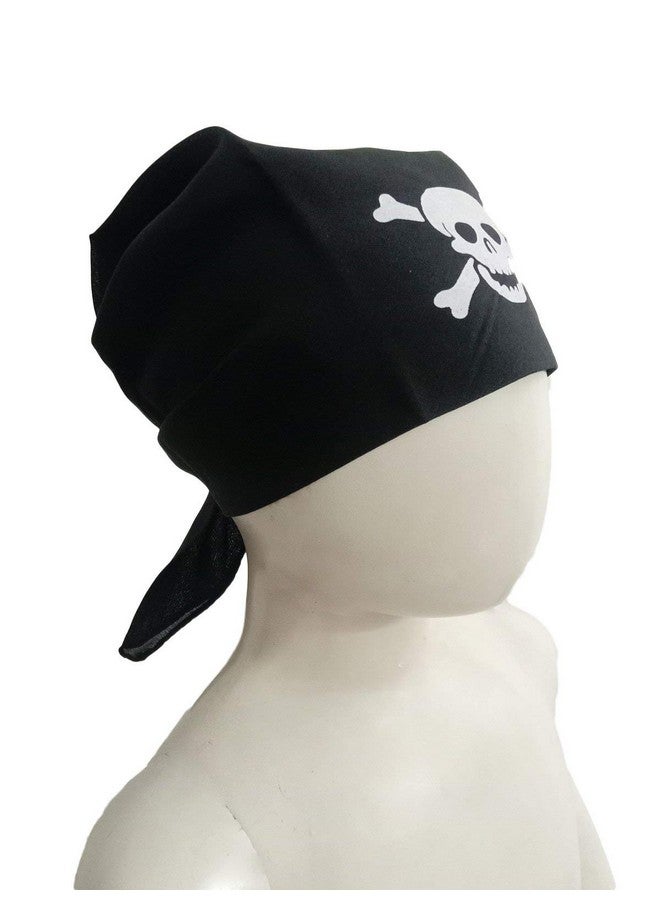 BookMyCostume BookMyCostume Funky Pirate Bandana Single Piece Scarf Fancy Dress Costume Accessories for Halloween Black  - Image 3