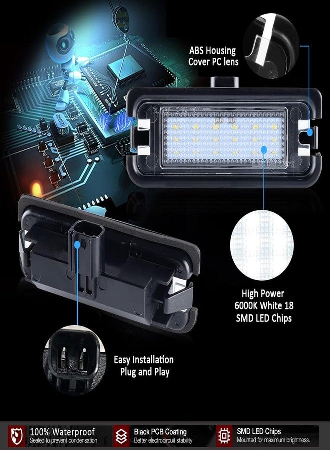 بست فيو مجموعة مصابيح لوحة ترخيص LED من Bestview لسيارة فورد موستانج 2015-2023، بديل لمصباح لوحة الترخيص الخلفي، 6000 كلفن أبيض ساطع، عبوة من قطعتين - Image 3