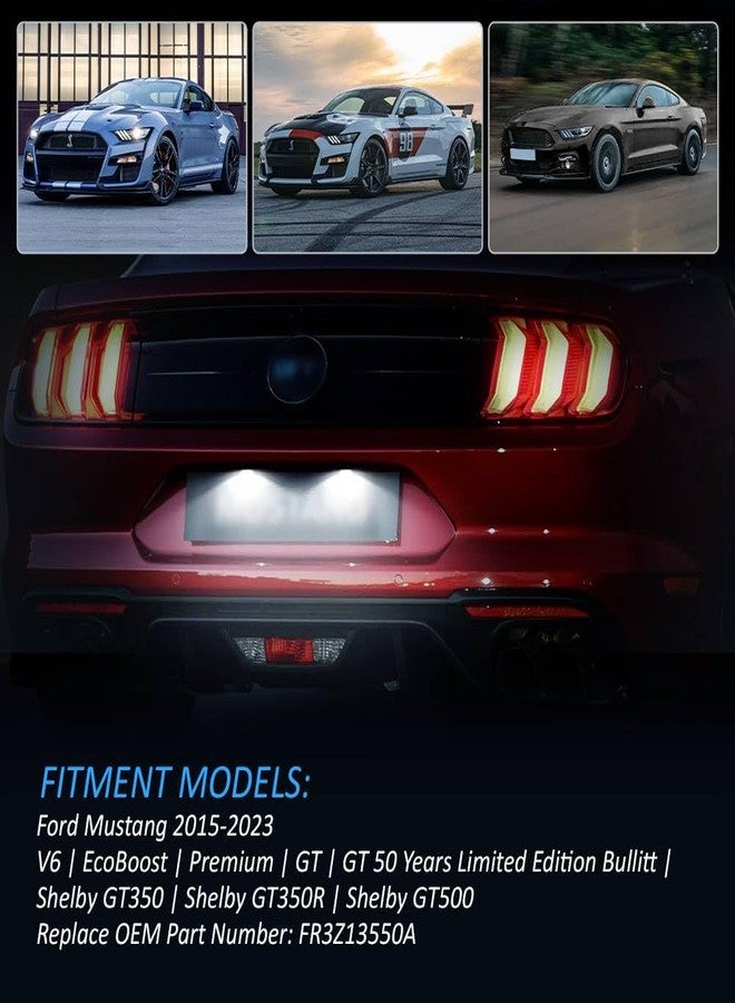 بست فيو مجموعة مصابيح لوحة ترخيص LED من Bestview لسيارة فورد موستانج 2015-2023، بديل لمصباح لوحة الترخيص الخلفي، 6000 كلفن أبيض ساطع، عبوة من قطعتين - Image 4