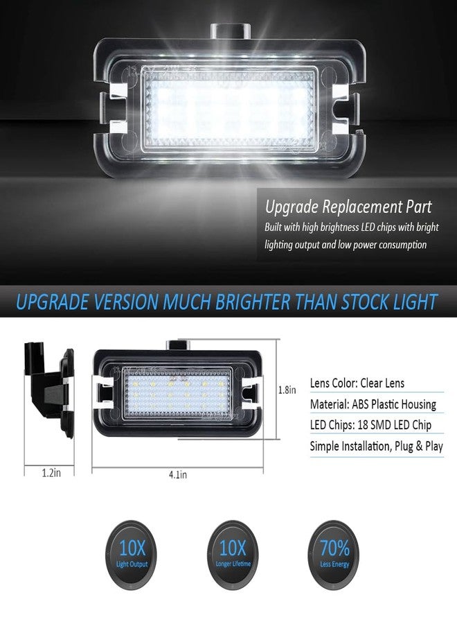 بست فيو مجموعة مصابيح لوحة ترخيص LED من Bestview لسيارة فورد موستانج 2015-2023، بديل لمصباح لوحة الترخيص الخلفي، 6000 كلفن أبيض ساطع، عبوة من قطعتين - Image 2