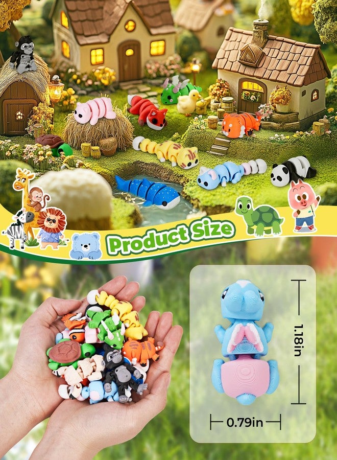 Cessfle 15 Pcs Mini Animal Refrigerator Magnets, Cute Animal Fridge Magnets, Magnet 3D Printed Animals Set, 3D Printed Articulated Animals, Christmas Party Favors Stocking Stuffers, Classroom Rewards - Image 4