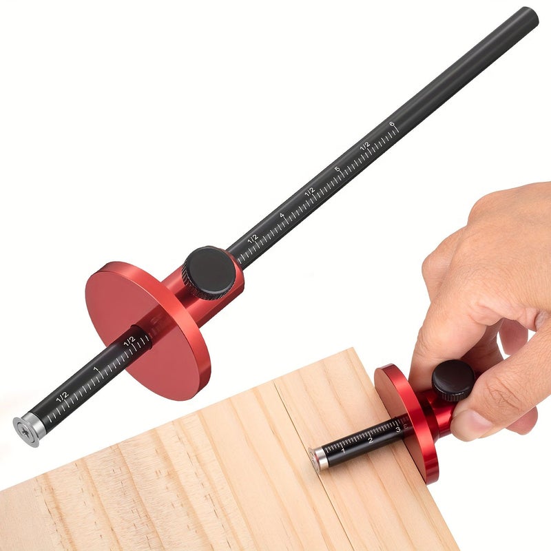 Professional Woodworking Marking Gauge Dual Scale Inch Mm Compatible With Table Saws Miter Gauges Ideal For Carpentry Furniture Making Cabinetry Durable Aluminum Construction Precision Measuring Tools 1 Set - Image 4