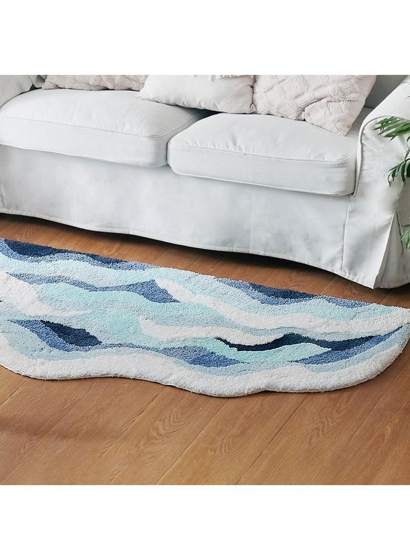 Y&D Bedroom Flocking Carpet Thickened Dirt-resistant Easy To Take Care Of Bedside Blanket Bedroom Non-slip Mat Four Seasons Universal-50*100cm  - Image 3