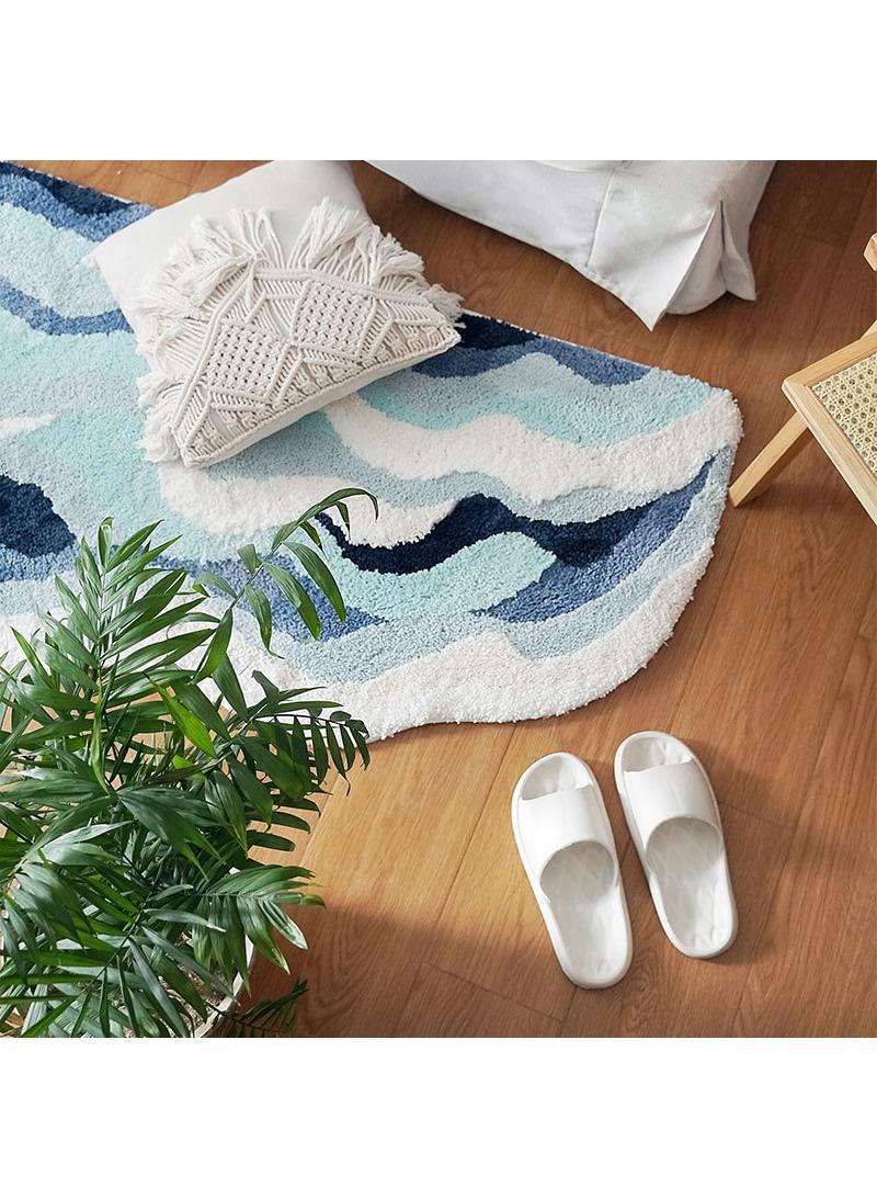 Y&D Bedroom Flocking Carpet Thickened Dirt-resistant Easy To Take Care Of Bedside Blanket Bedroom Non-slip Mat Four Seasons Universal-50*100cm  - Image 2