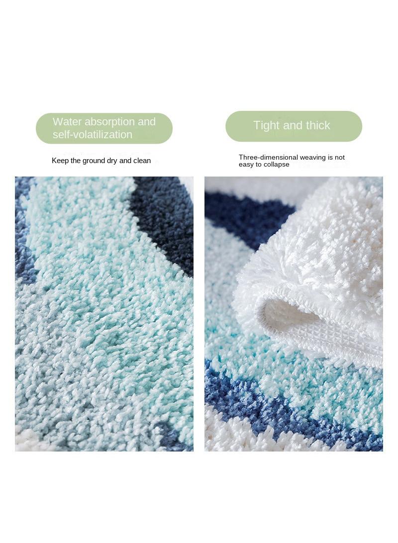 Y&D Bedroom Flocking Carpet Thickened Dirt-resistant Easy To Take Care Of Bedside Blanket Bedroom Non-slip Mat Four Seasons Universal-50*100cm  - Image 4
