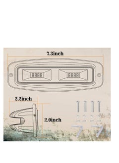 ماركة غير محددة LH-15V LH-15V مصباح فلاش مستطيل 16 LED ذو عينين 12 سطوع مذهل - مصنوع من 16 قطعة من رقائق LED عالية الكثافة، بيض ساطع 6000 كلفن  - Image 4