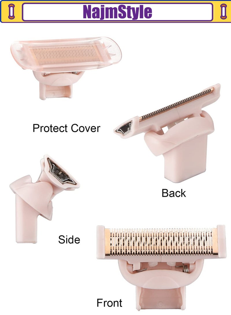 نجم ستايل 2 عبوة رأس ماكينة حلاقة بديلة متوافقة مع شفرات الحلاقة البديلة Finish Touch Flawless Nu Razor - Image 5