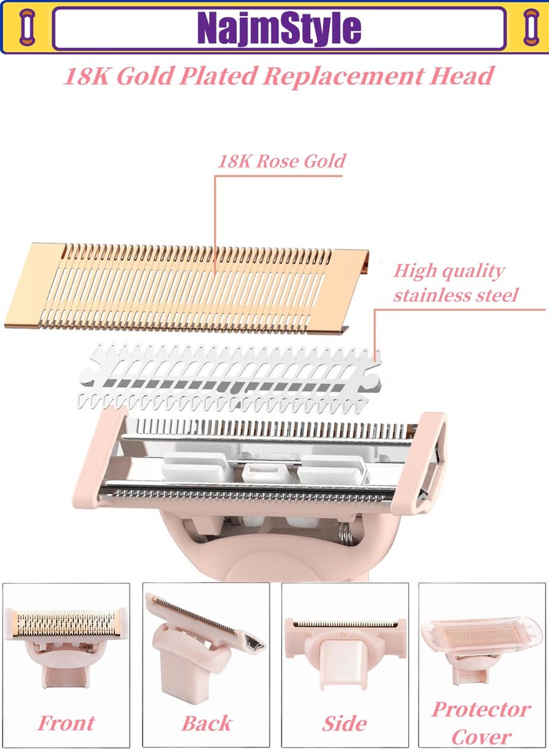 نجم ستايل 2 عبوة رأس ماكينة حلاقة بديلة متوافقة مع شفرات الحلاقة البديلة Finish Touch Flawless Nu Razor - Image 2