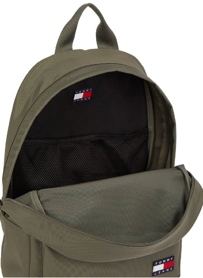 TOMMY JEANS - Men's Essential Dome Backpack - Polyester - Polyester, Green - Image 1