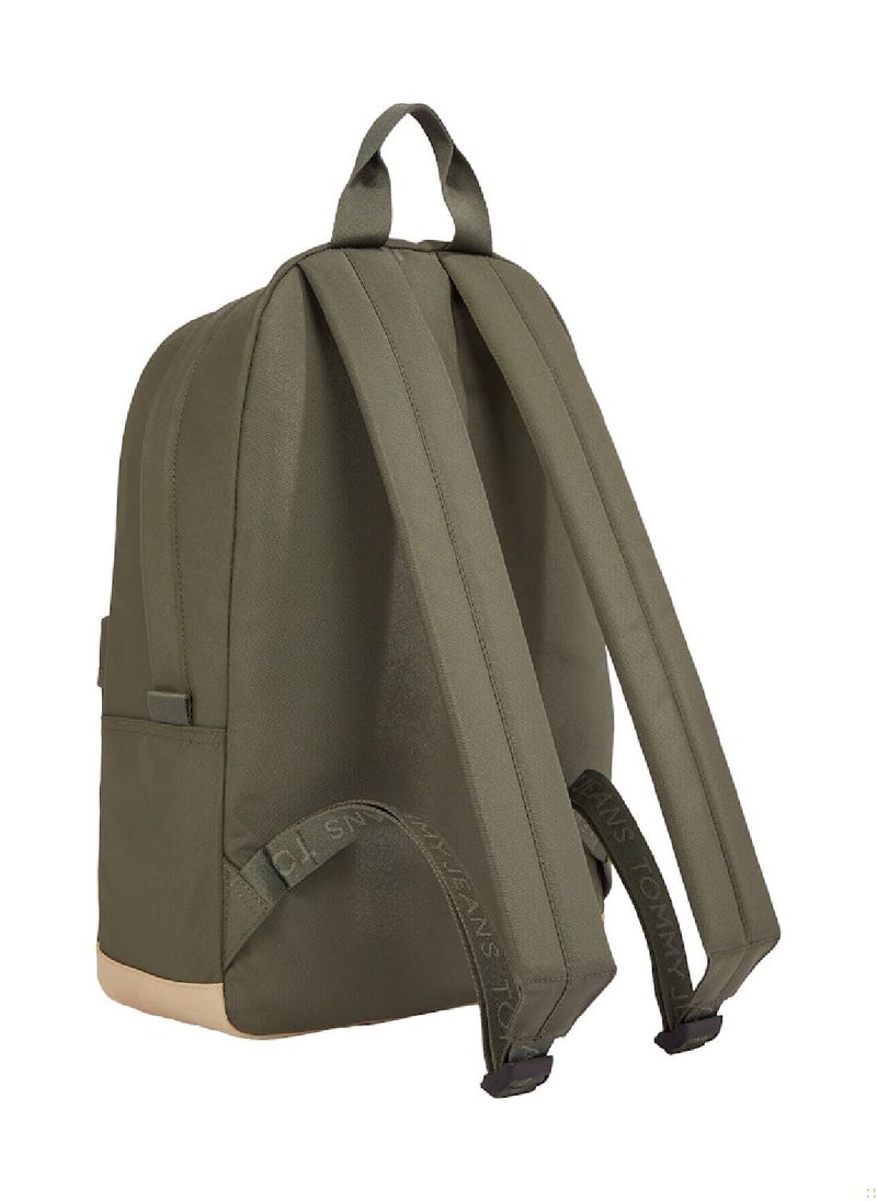 TOMMY JEANS - Men's Essential Dome Backpack - Polyester - Polyester, Green - Image 1