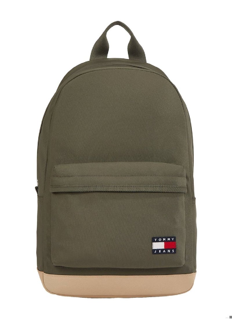 TOMMY JEANS - Men's Essential Dome Backpack - Polyester - Polyester, Green - Image 1