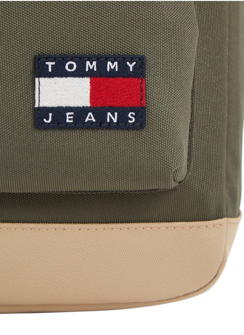 TOMMY JEANS - Men's Essential Dome Backpack - Polyester - Polyester, Green - Image 1