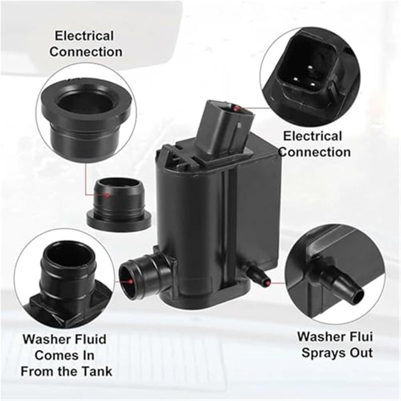 Wivplex Windshield Washer Pump for Hyundai and Kia - Image 3