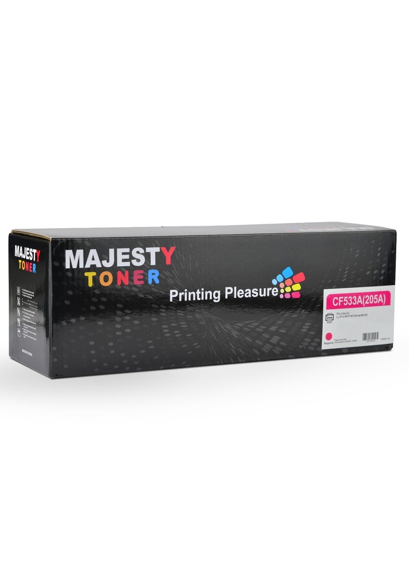 Majesty - 205A CF533A Toner Cartridge Compatible with Hn M181fw HP Laserjet Pro M154A M154NW Printer (Magenta Color Laserjet Pro MFP M180 M180n M180nw M180fw M181 M181a) - Image 1