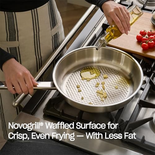 Fissler Original-Profi Collection Stainless Steel11 Inch Frying Pan — Made in Germany, Novogrill® Searing Surface, Induction Ready, Oven Safe - Image 2