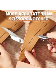 SYOSI 2 Pcs Pattern Notchers, Stainless Steel Universal Pattern Notcher Pattern Punch Tool, Tailor Sewing Pattern Pliers Tailor Proofing Pliers, Pattern Making Tool for Cloth Fabric DIY Crafts  - Image 5