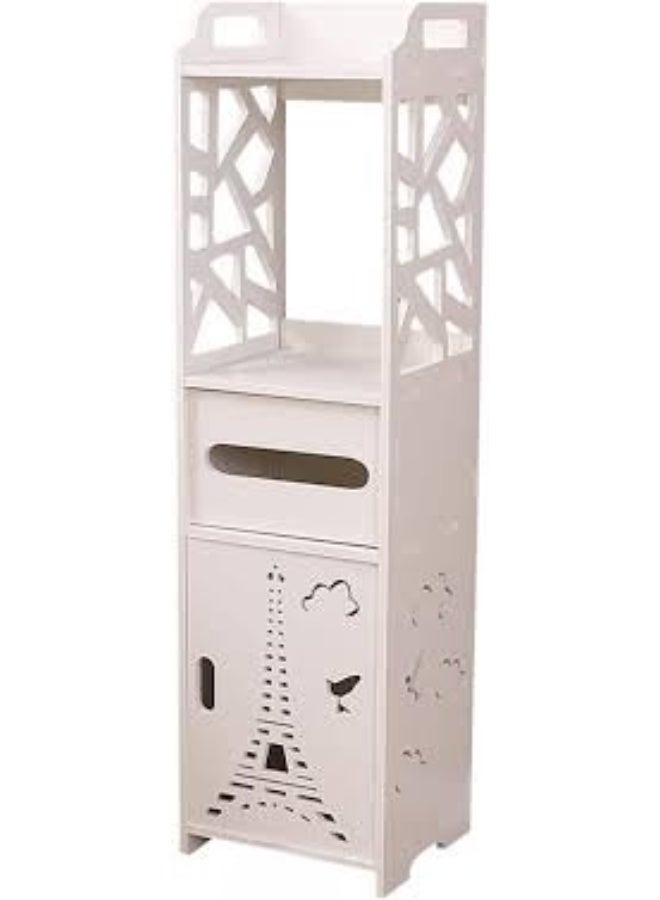 Bathroom shelf toilet floor storage cabinet toilet storage cabinet with drawer arrangement rack - Image 1