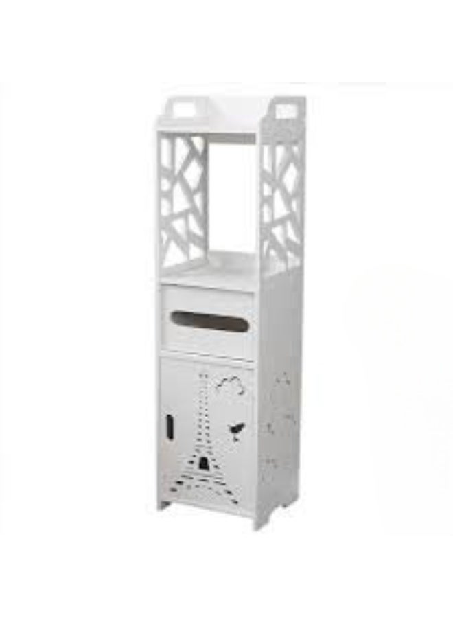 Bathroom shelf toilet floor storage cabinet toilet storage cabinet with drawer arrangement rack - Image 3