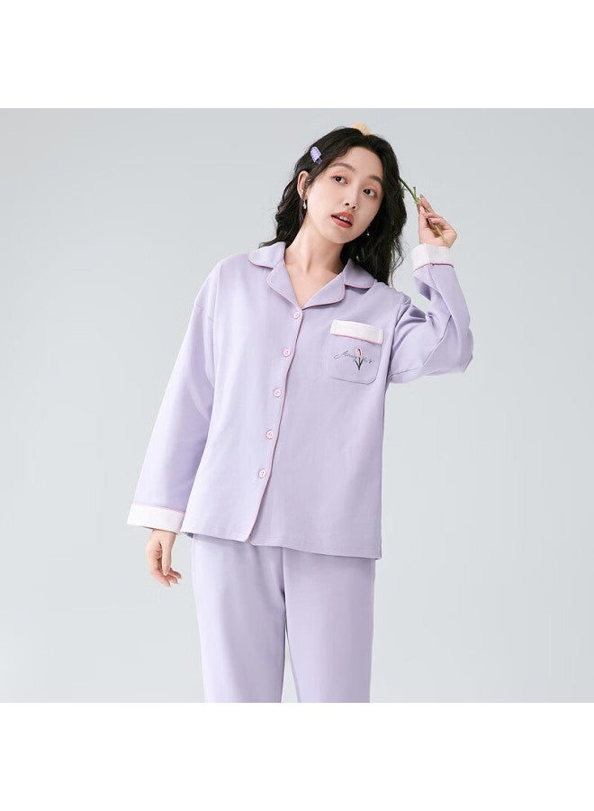 Fenton Fenteng Women'S Spring New 100% Cotton Thin Long Sleeve Home Wear Set - Image 2