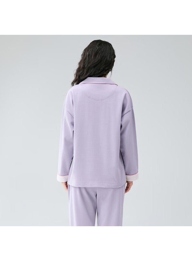 Fenton Fenteng Women'S Spring New 100% Cotton Thin Long Sleeve Home Wear Set - Image 1