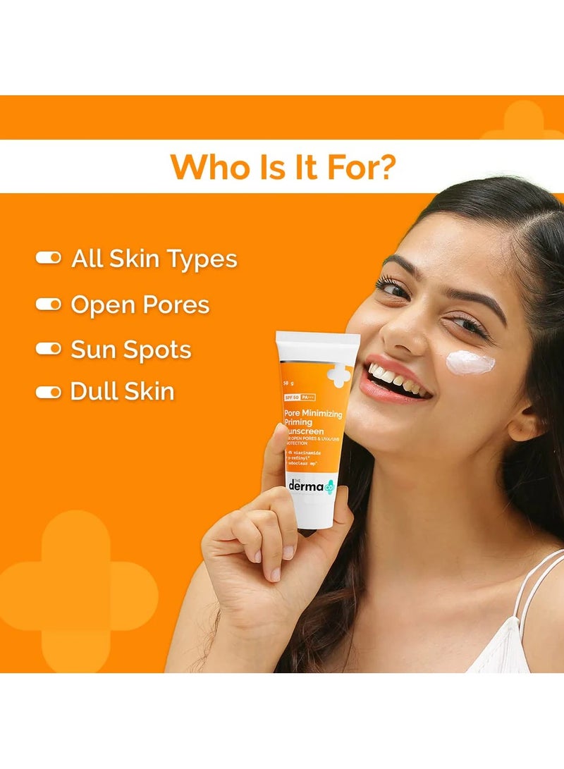 The Derma Co Pore Minimizing Sunscreen With Niacinamide 50g - Image 2