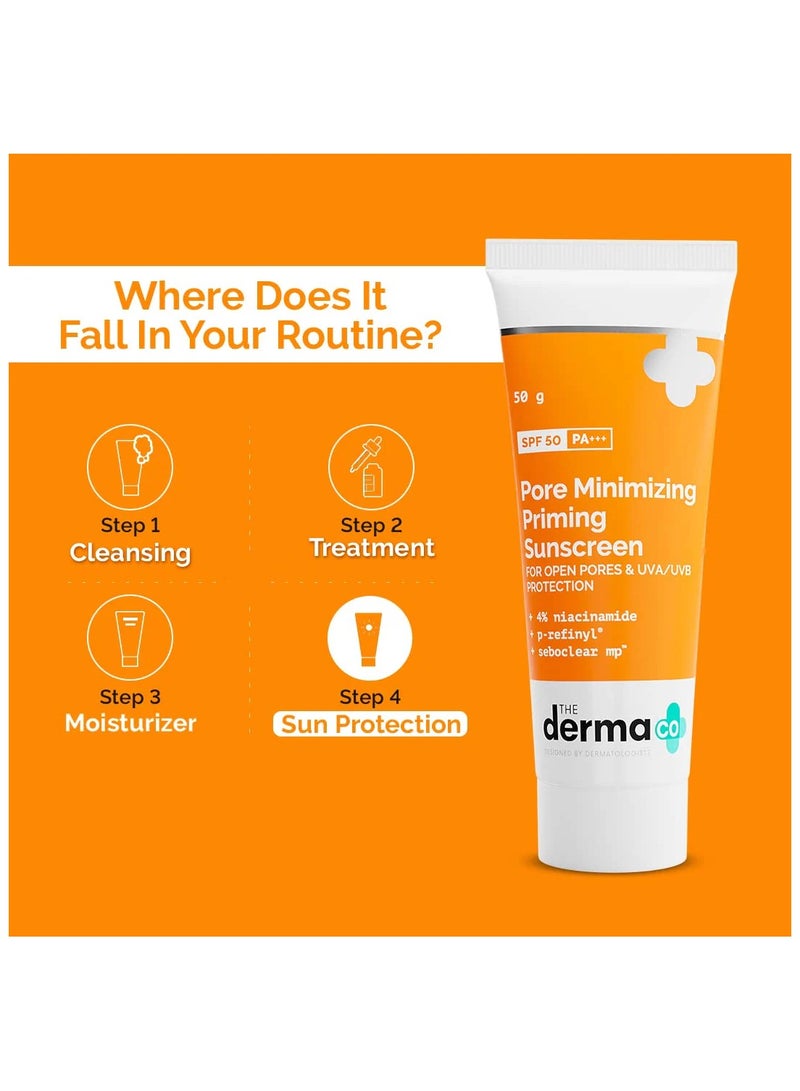 The Derma Co Pore Minimizing Sunscreen With Niacinamide 50g - Image 5