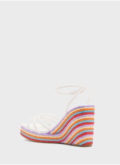 Ginger Strappy Ankle Strap Color Pop Wedge Sandal  - Image 3