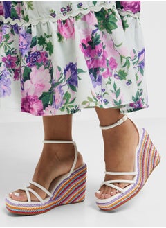 Ginger Strappy Ankle Strap Color Pop Wedge Sandal  - Image 5