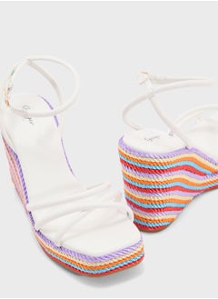 Ginger Strappy Ankle Strap Color Pop Wedge Sandal  - Image 4