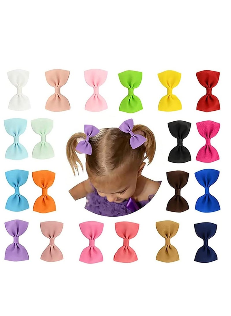 Excefore Baby Girls Grosgrain Hair Ribbon Bows Bow Clips Muilt-Color Barrettes Accessories with Alligator Clip for Girl Teens Kids Babies Toddlers - Image 1