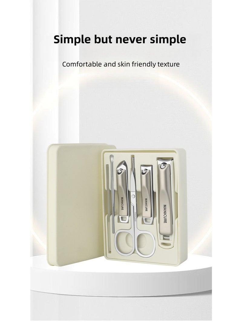 Professional 7 Piece Nail Care Kit Stainless Steel Manicure & Pedicure Set Nail Clipper Set with Travel Case  - Image 1