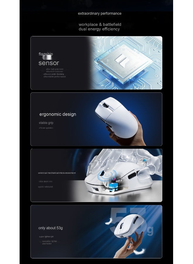 مكعب غاضب فأرة FURYCUBE G1 اللاسلكية ثلاثية الوضع خفيفة الوزن - Image 3