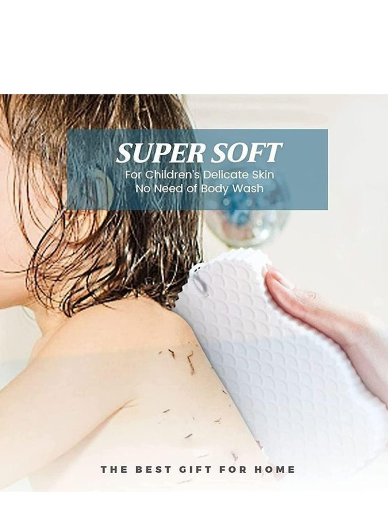 إسكدنيا 2/4 عبوة إسفنجات تقشير سحرية للحمام - إسفنجة سحرية للبشرة، مقشر للبشرة الميتة للجسم (رمادي + وردي). - Image 4