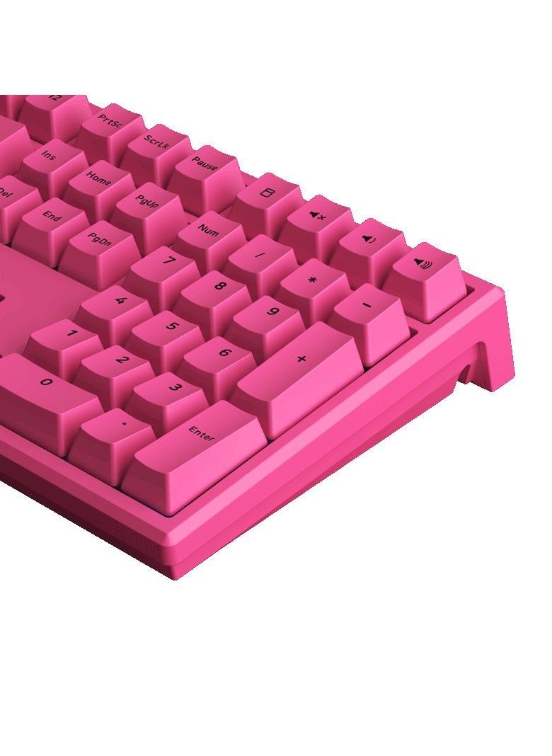 AKKO MonsGeek MG108B Rose Red Multi-Mode Wireless Keyboard - Cream Blue Pro
