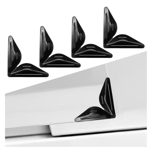 Tuxihapp 4PCS Car Door Edge Guards Protectors SelfAdhesive Car Side Door Corner Protector AntiCollision Trim Sticker AntiRub Vehicle Exterior Decorative Accessory for Cars Trucks SUVs Black - Image 1