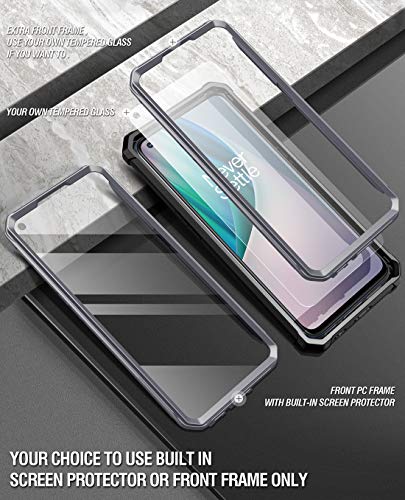 Poetic Guardian Series Case Designed for OnePlus Nord N10 5G, Full-Body Hybrid Shockproof Bumper Cover with Built-in-Screen Protector, Black - Image 5