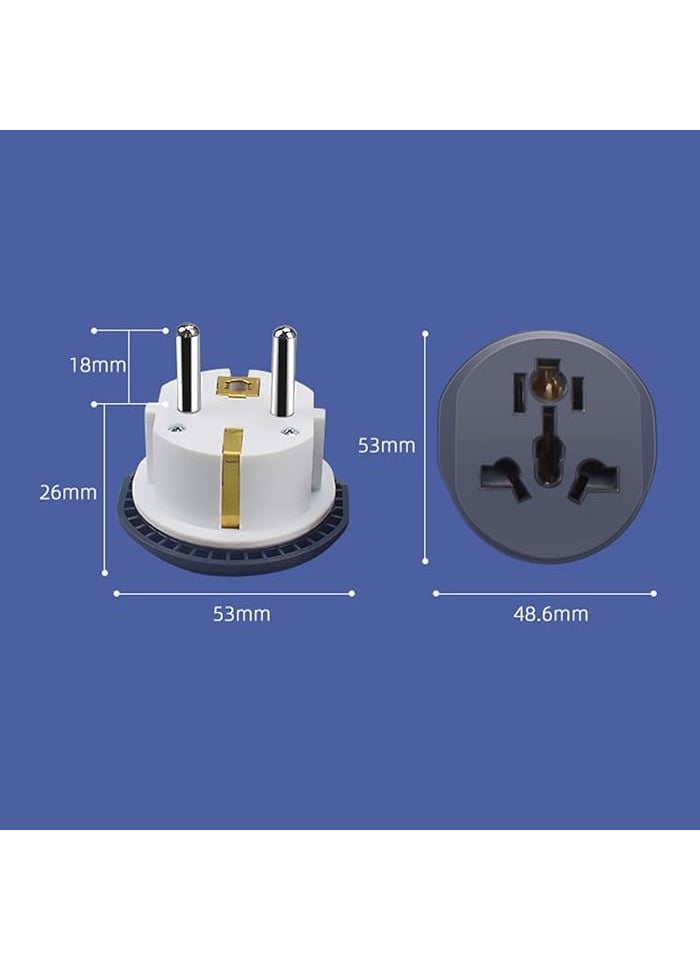 FKU FKU Travel Adapter EU Adapter Universal EU Converter 2 Round Pin Socket AU US UK CN to EU Wall Socket AC 16A 250V Travel Adapter Universal 6  - Image 5