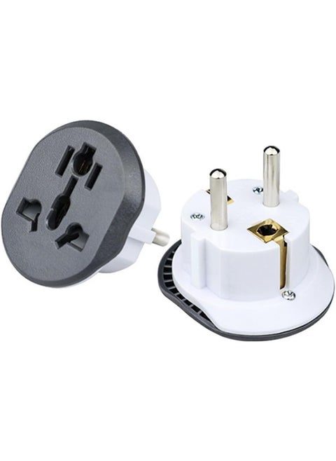 FKU Travel Adapter EU Adapter Universal EU Converter 2 Round Pin Socket AU US UK CN to EU Wall Socket AC 16A 250V Travel Adapter Universal 6