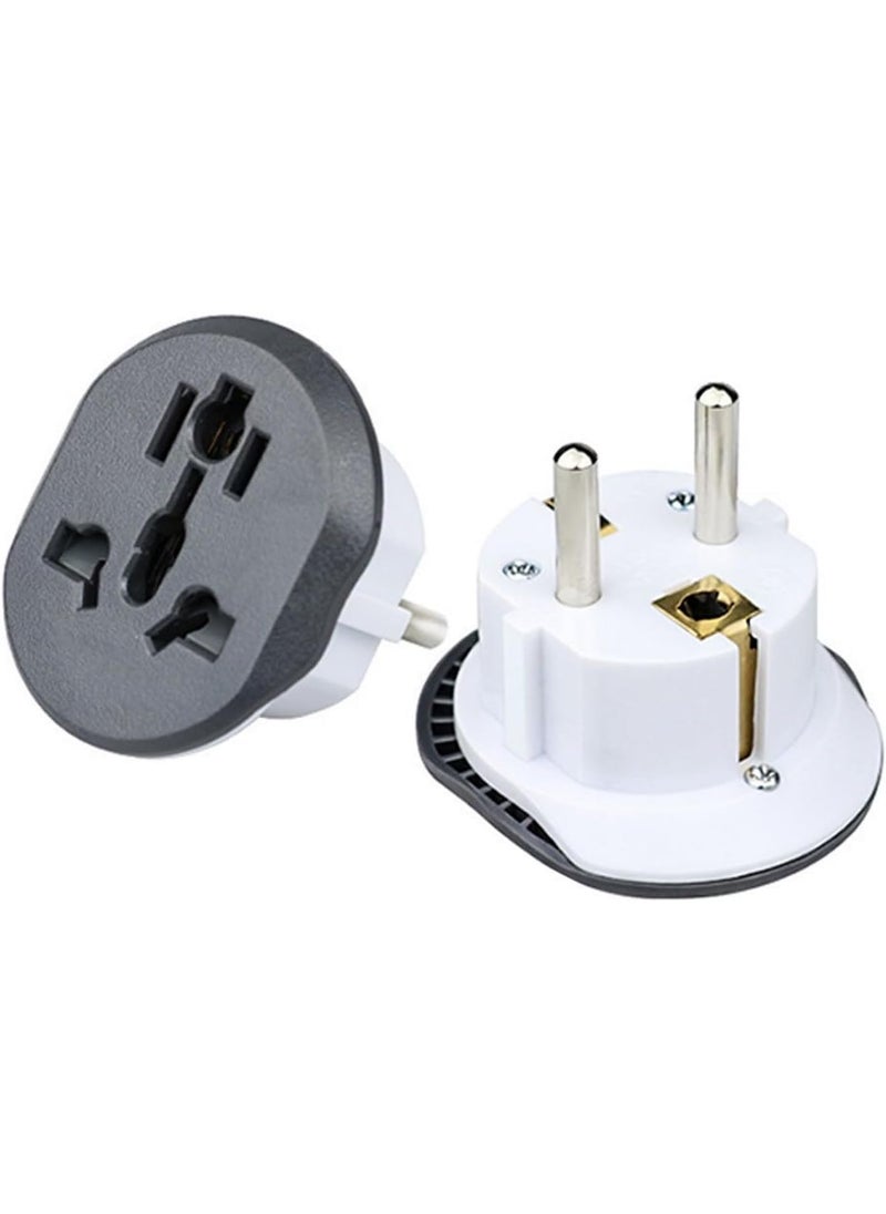 FKU FKU Travel Adapter EU Adapter Universal EU Converter 2 Round Pin Socket AU US UK CN to EU Wall Socket AC 16A 250V Travel Adapter Universal 6  - Image 1
