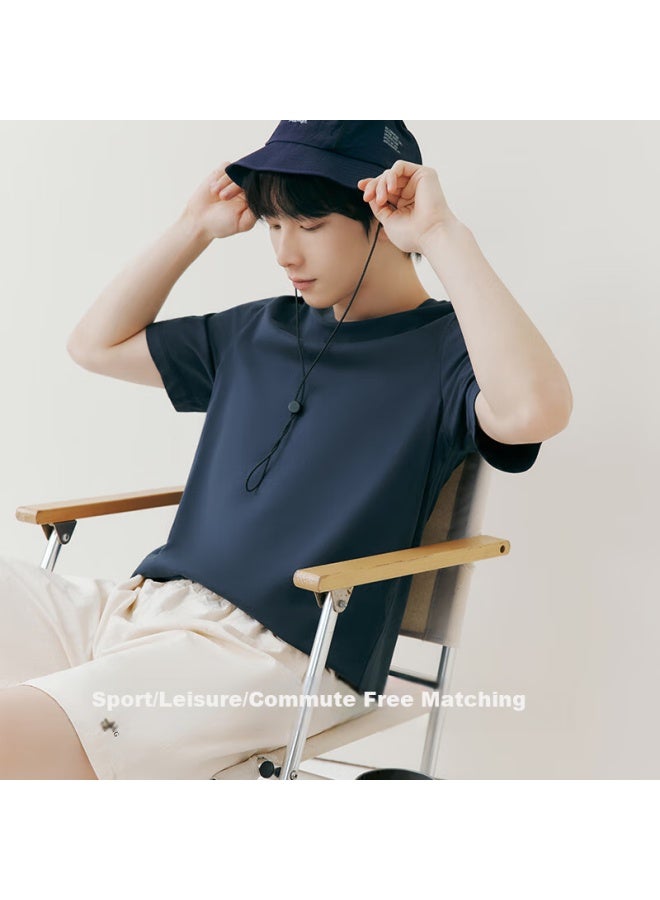 Threegun men's Round Neck Short Sleeve T-shirt All-match Casual Men's Undershirt - Image 3