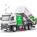 TAKGUD Street Sweeper Truck with Openable Doors 115 Big Trash Truck with Lights and Sounds Friction Powered Garbage Toys Gift for Boys Girls Kids - Image 4