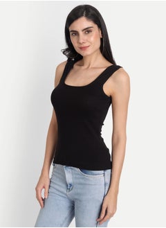 Aimly Aimly Women's Cotton Sleeveless Black & Beige Camisole Slip Spaghetti Pack of 2  - Image 3