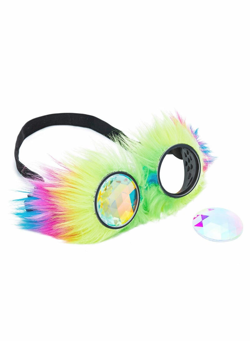 Excefore Kaleidoscope Glasses, Crystal Rainbow Kaleidoscope Rave Glasses - Image 4