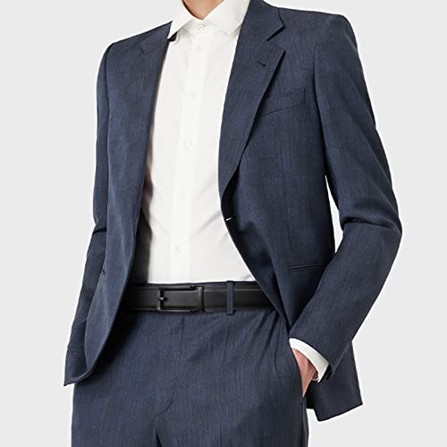 SENDEFN Men's Leather Dress Casual Belt 1 3/8" Automatic Adjustable Click Buckle Belts with Gift Box(A-black-71HS) - Image 5