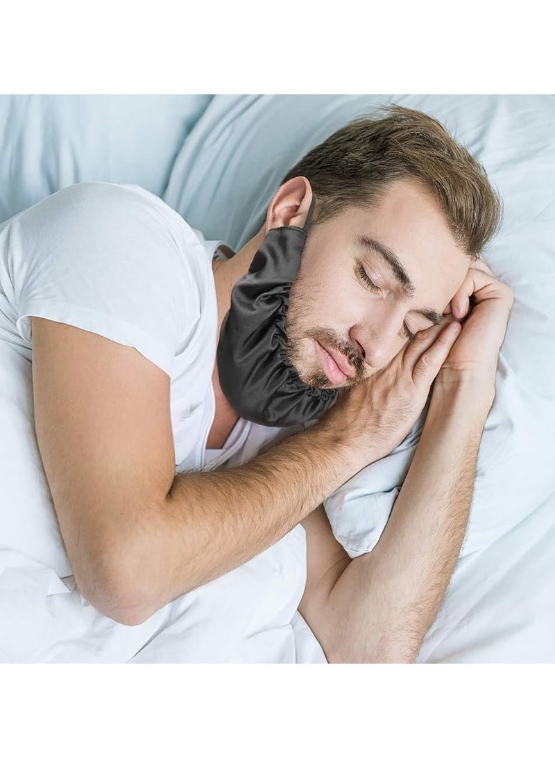 وينر عبوة من 4 مريلة لحية للرجال، أغطية لحية سوداء، قبعة لحية قبل النوم للرجال، أغطية باندانا للحية، قناع لحية - Image 5