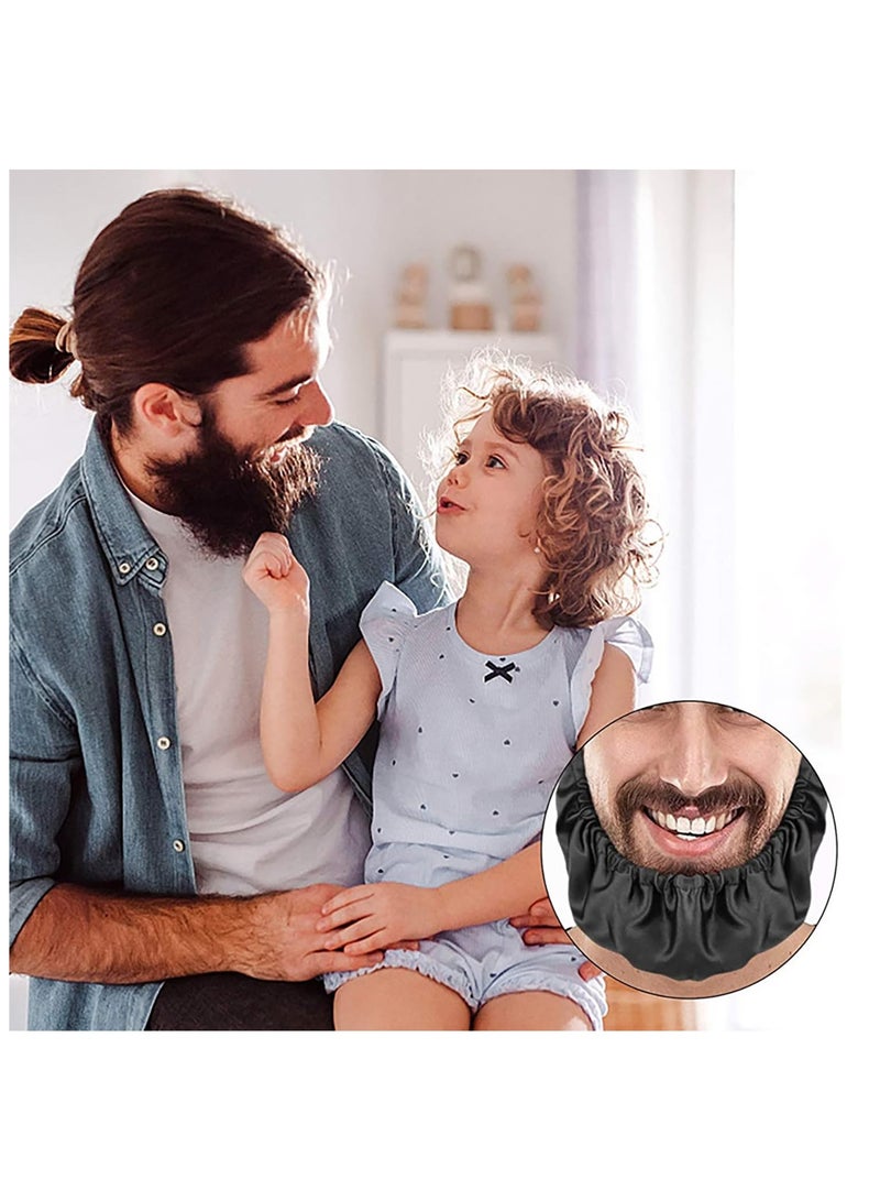 وينر عبوة من 4 مريلة لحية للرجال، أغطية لحية سوداء، قبعة لحية قبل النوم للرجال، أغطية باندانا للحية، قناع لحية - Image 4